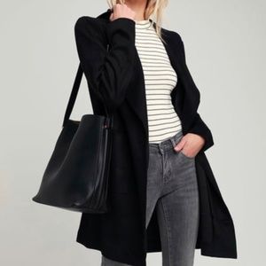 Black suede vegan jacket